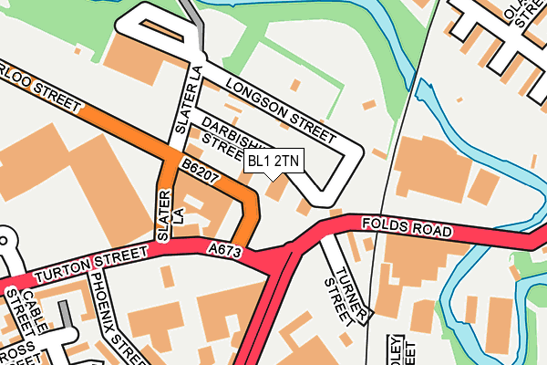 BL1 2TN map - OS OpenMap – Local (Ordnance Survey)