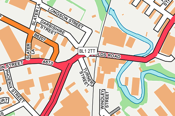 BL1 2TT map - OS OpenMap – Local (Ordnance Survey)
