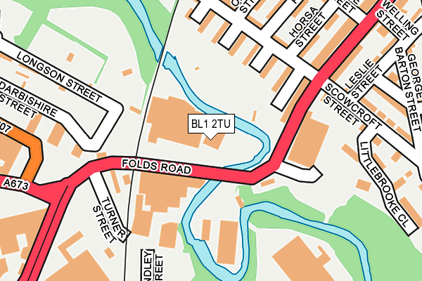 BL1 2TU map - OS OpenMap – Local (Ordnance Survey)