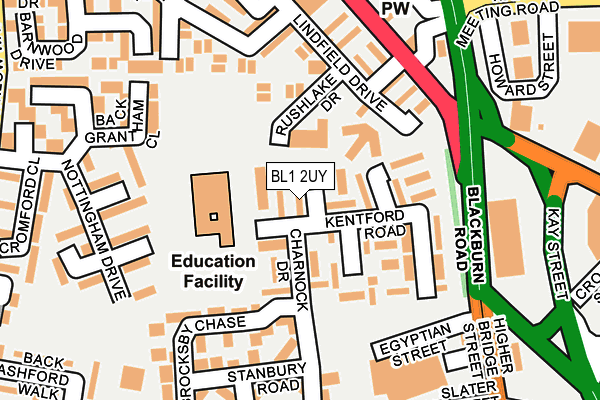 BL1 2UY map - OS OpenMap – Local (Ordnance Survey)