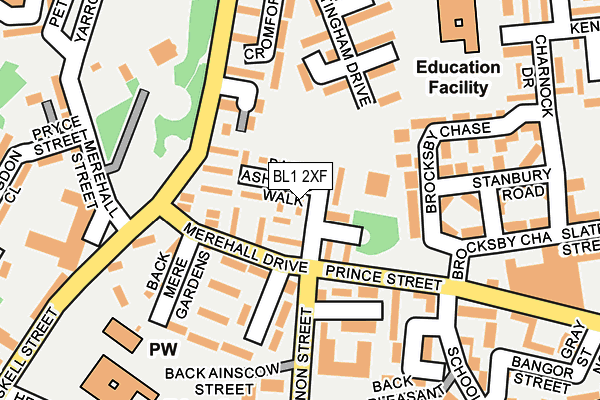 BL1 2XF map - OS OpenMap – Local (Ordnance Survey)