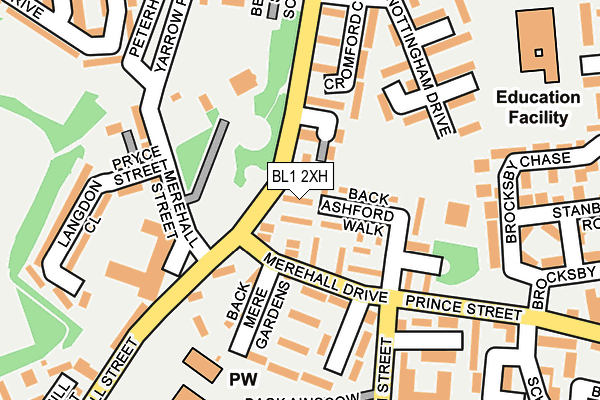 BL1 2XH map - OS OpenMap – Local (Ordnance Survey)
