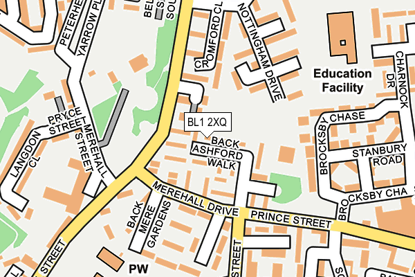 BL1 2XQ map - OS OpenMap – Local (Ordnance Survey)