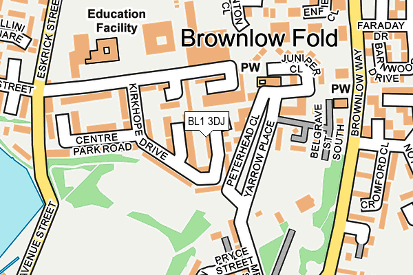 BL1 3DJ map - OS OpenMap – Local (Ordnance Survey)