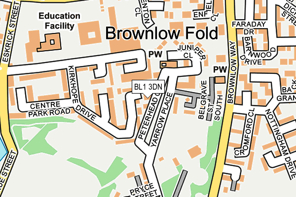 BL1 3DN map - OS OpenMap – Local (Ordnance Survey)