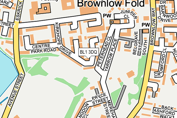 BL1 3DQ map - OS OpenMap – Local (Ordnance Survey)