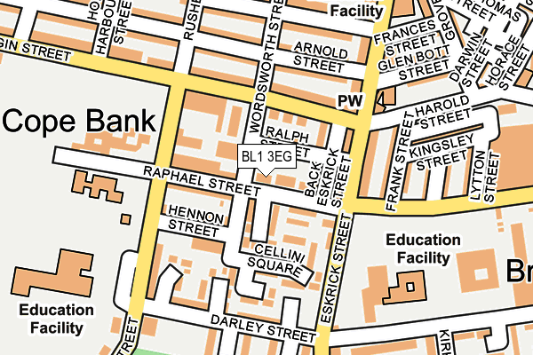 BL1 3EG map - OS OpenMap – Local (Ordnance Survey)