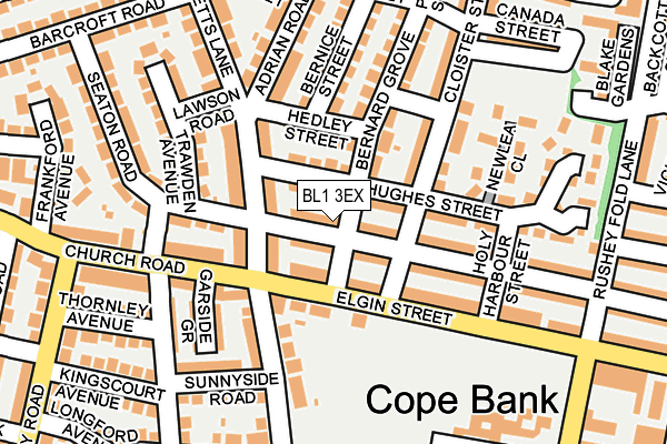 BL1 3EX map - OS OpenMap – Local (Ordnance Survey)