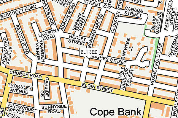 BL1 3EZ map - OS OpenMap – Local (Ordnance Survey)