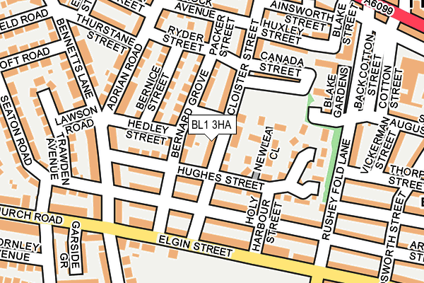 BL1 3HA map - OS OpenMap – Local (Ordnance Survey)
