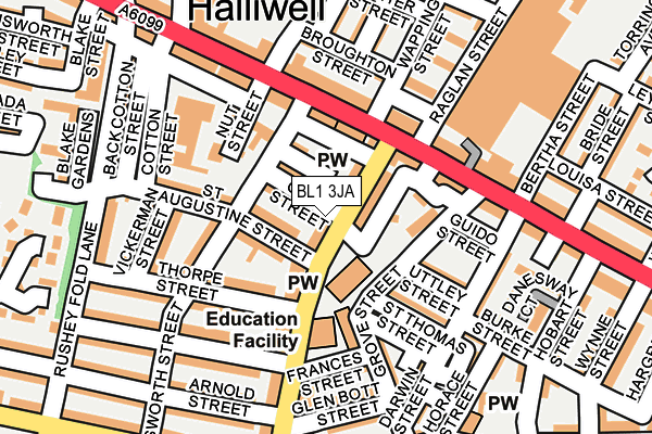 Map of HALLIWELL CONSTRUCTION LTD at local scale