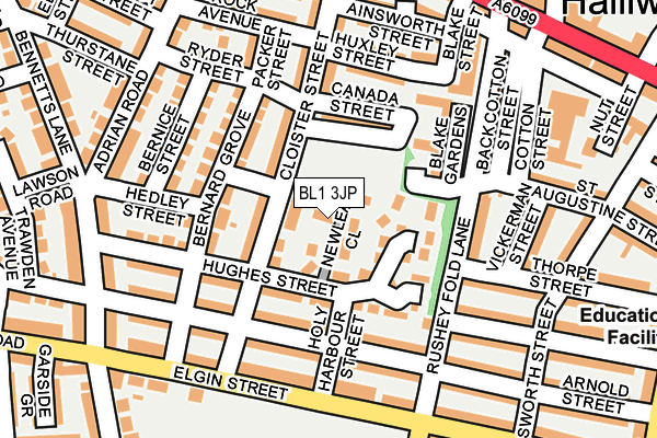 BL1 3JP map - OS OpenMap – Local (Ordnance Survey)
