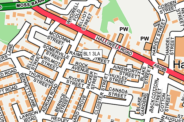 BL1 3LA map - OS OpenMap – Local (Ordnance Survey)