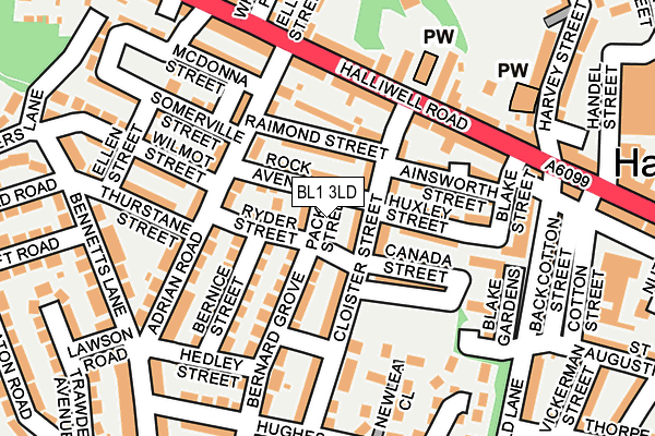 BL1 3LD map - OS OpenMap – Local (Ordnance Survey)