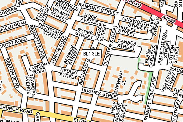 BL1 3LE map - OS OpenMap – Local (Ordnance Survey)