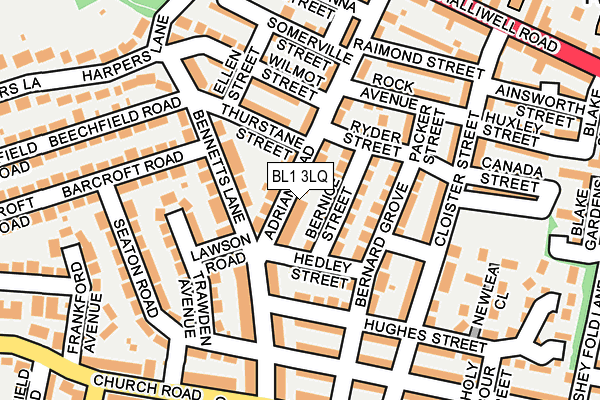 BL1 3LQ map - OS OpenMap – Local (Ordnance Survey)