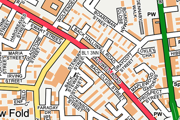 BL1 3NN map - OS OpenMap – Local (Ordnance Survey)