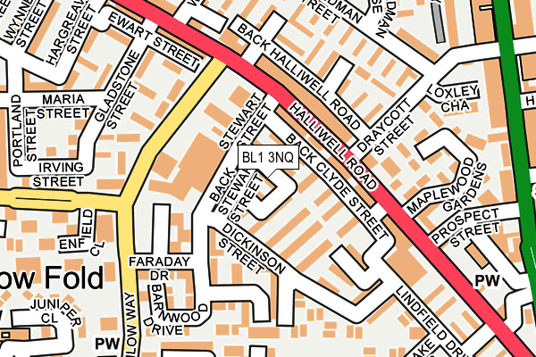 BL1 3NQ map - OS OpenMap – Local (Ordnance Survey)