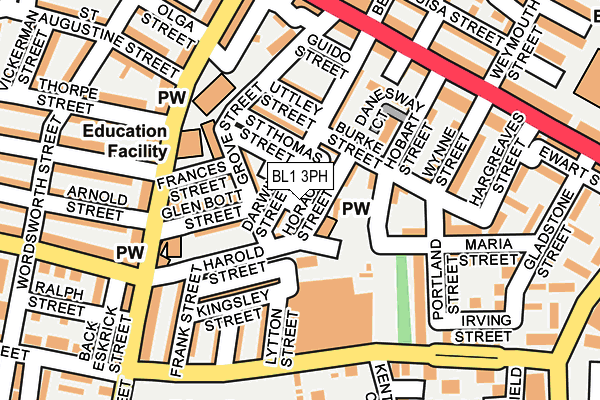 BL1 3PH map - OS OpenMap – Local (Ordnance Survey)