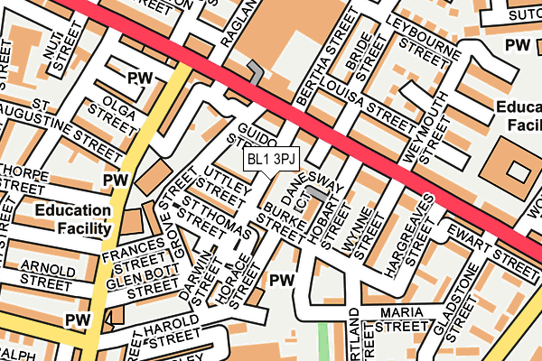 BL1 3PJ map - OS OpenMap – Local (Ordnance Survey)