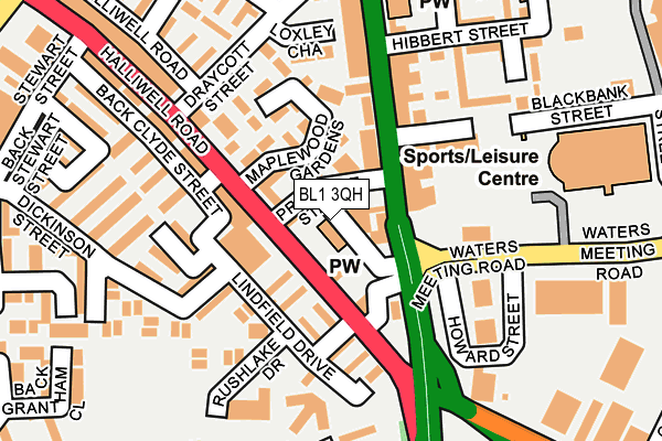 BL1 3QH map - OS OpenMap – Local (Ordnance Survey)