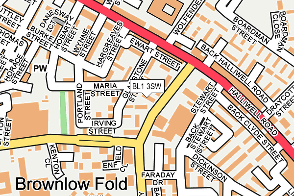 BL1 3SW map - OS OpenMap – Local (Ordnance Survey)