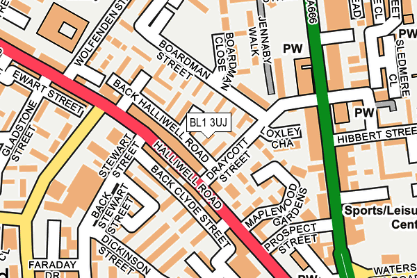 BL1 3UJ map - OS OpenMap – Local (Ordnance Survey)