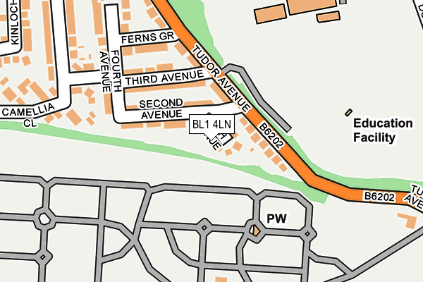 BL1 4LN map - OS OpenMap – Local (Ordnance Survey)