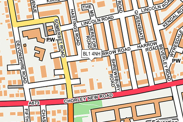 BL1 4NH map - OS OpenMap – Local (Ordnance Survey)
