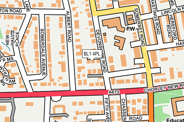 BL1 4PL map - OS OpenMap – Local (Ordnance Survey)
