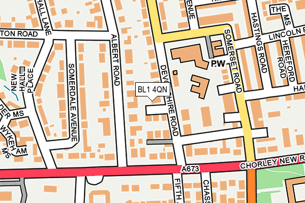 BL1 4QN map - OS OpenMap – Local (Ordnance Survey)