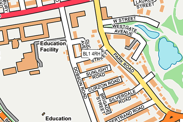 BL1 4RH map - OS OpenMap – Local (Ordnance Survey)