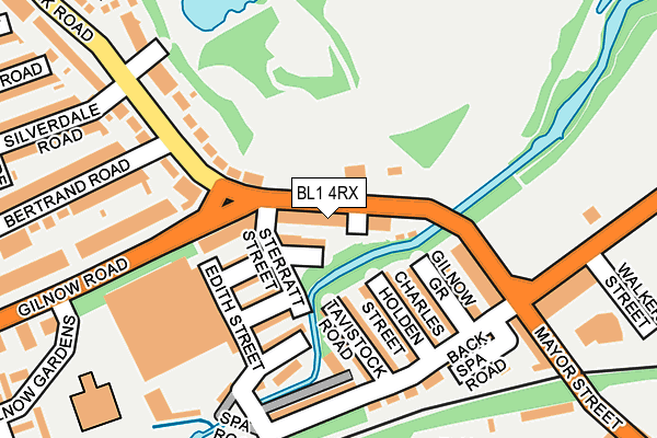 BL1 4RX map - OS OpenMap – Local (Ordnance Survey)