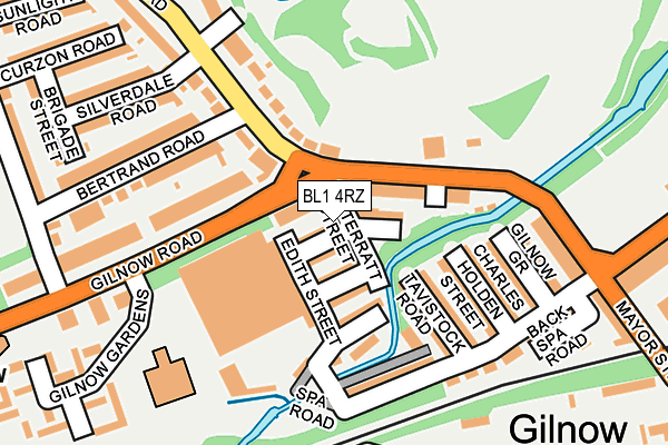BL1 4RZ map - OS OpenMap – Local (Ordnance Survey)
