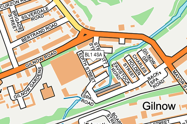BL1 4SA map - OS OpenMap – Local (Ordnance Survey)