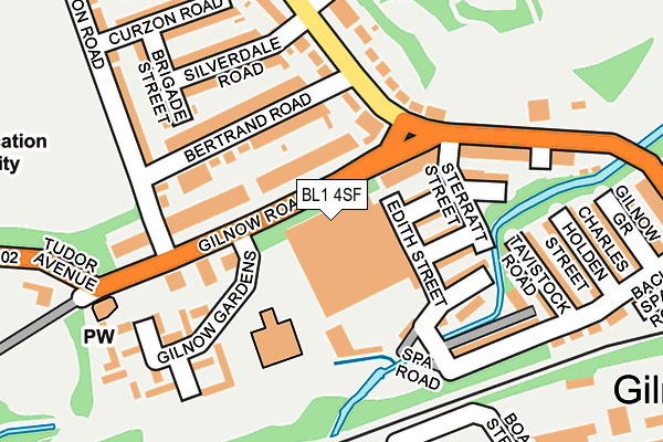 BL1 4SF map - OS OpenMap – Local (Ordnance Survey)
