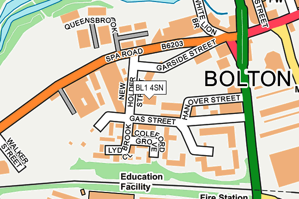 BL1 4SN map - OS OpenMap – Local (Ordnance Survey)