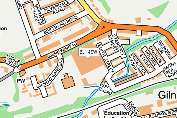 BL1 4SW map - OS OpenMap – Local (Ordnance Survey)