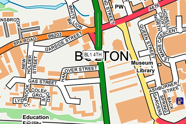 BL1 4TH map - OS OpenMap – Local (Ordnance Survey)