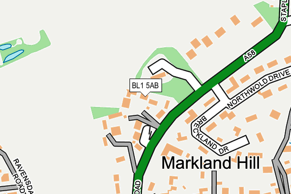BL1 5AB map - OS OpenMap – Local (Ordnance Survey)