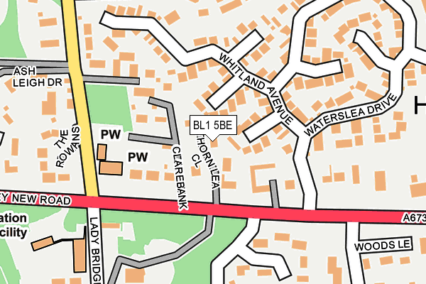 BL1 5BE map - OS OpenMap – Local (Ordnance Survey)