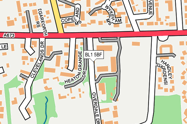 BL1 5BF map - OS OpenMap – Local (Ordnance Survey)