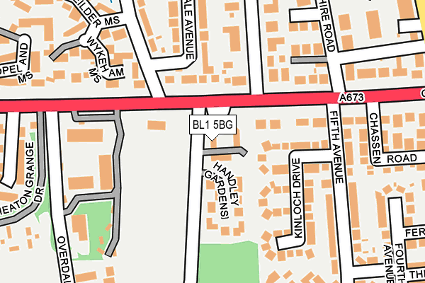 BL1 5BG map - OS OpenMap – Local (Ordnance Survey)