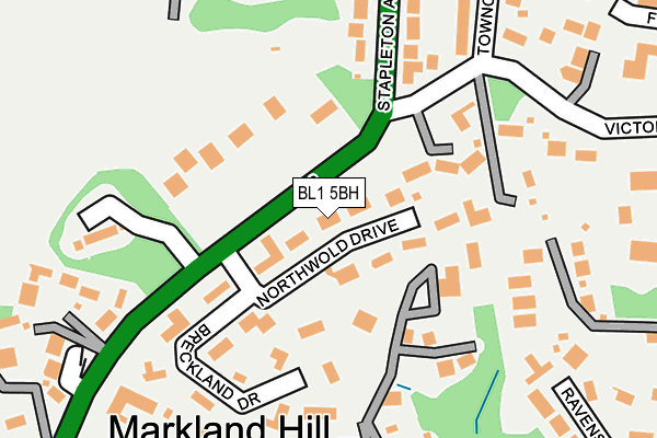 BL1 5BH map - OS OpenMap – Local (Ordnance Survey)