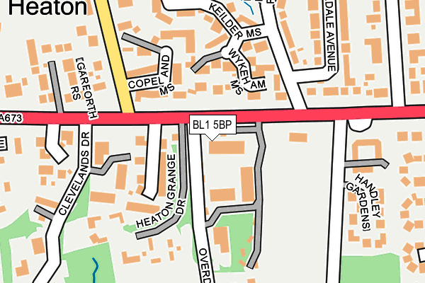 BL1 5BP map - OS OpenMap – Local (Ordnance Survey)
