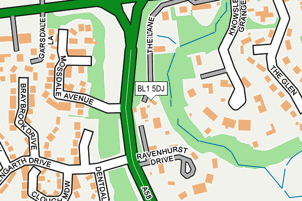 BL1 5DJ map - OS OpenMap – Local (Ordnance Survey)