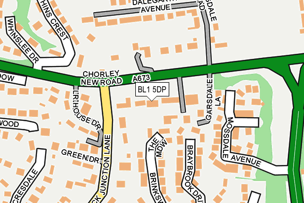 BL1 5DP map - OS OpenMap – Local (Ordnance Survey)