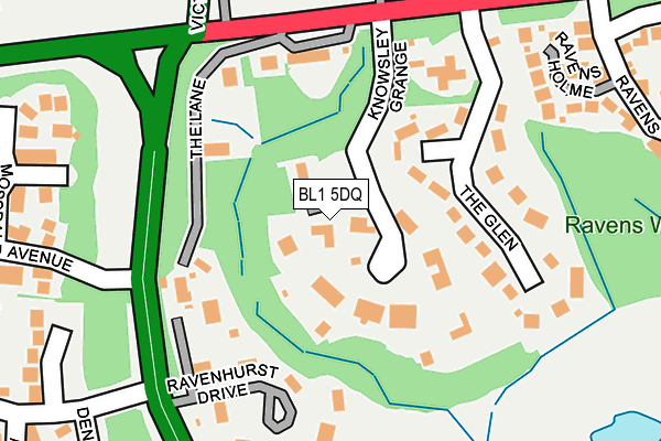 BL1 5DQ map - OS OpenMap – Local (Ordnance Survey)