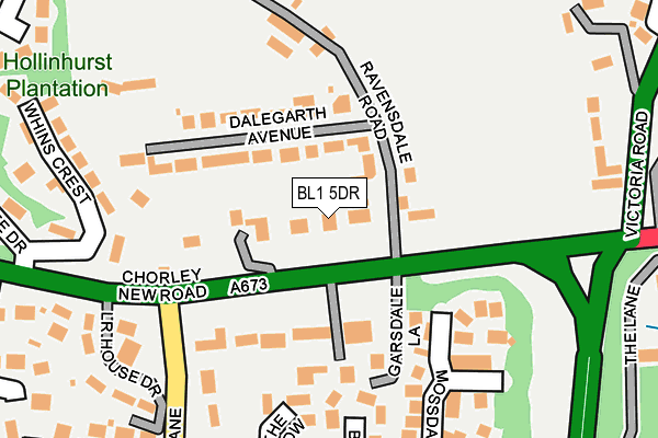BL1 5DR map - OS OpenMap – Local (Ordnance Survey)