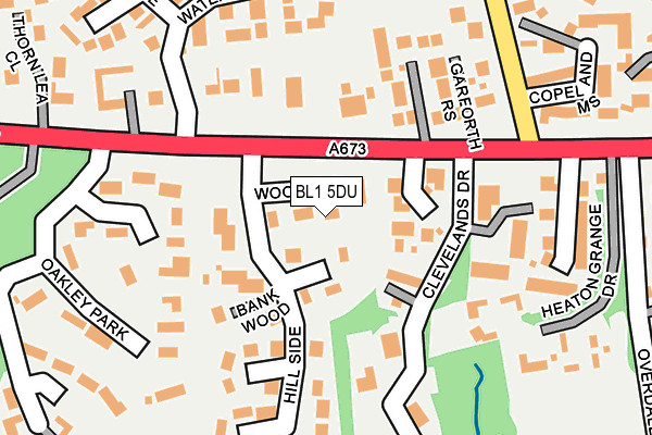 BL1 5DU map - OS OpenMap – Local (Ordnance Survey)
